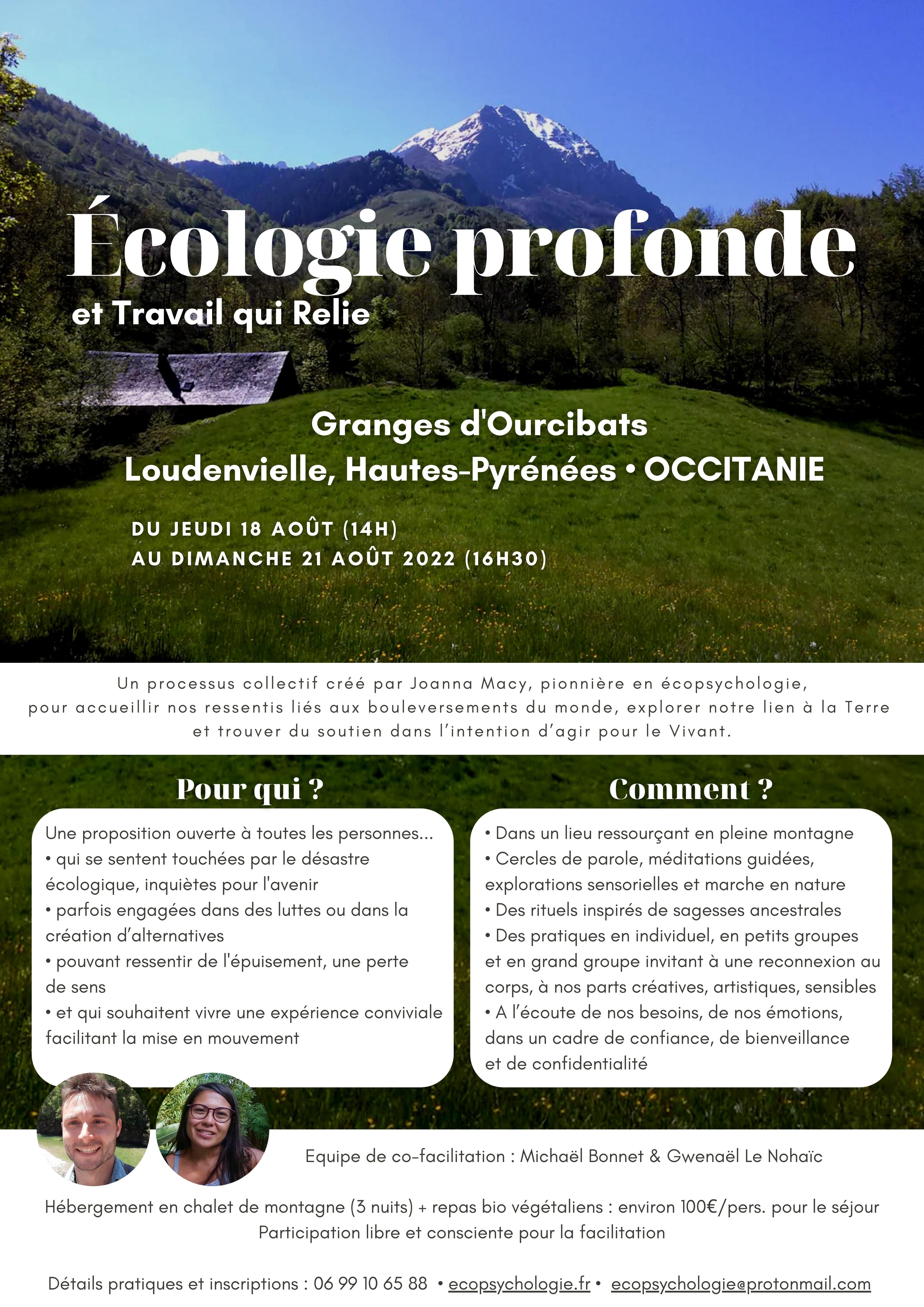 Retraite d'écologie profonde du 18 au 21 août 2022